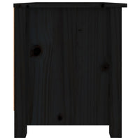 Thumbnail for Schuhschrank Schwarz 70x38x45,5 cm Massivholz Kiefer