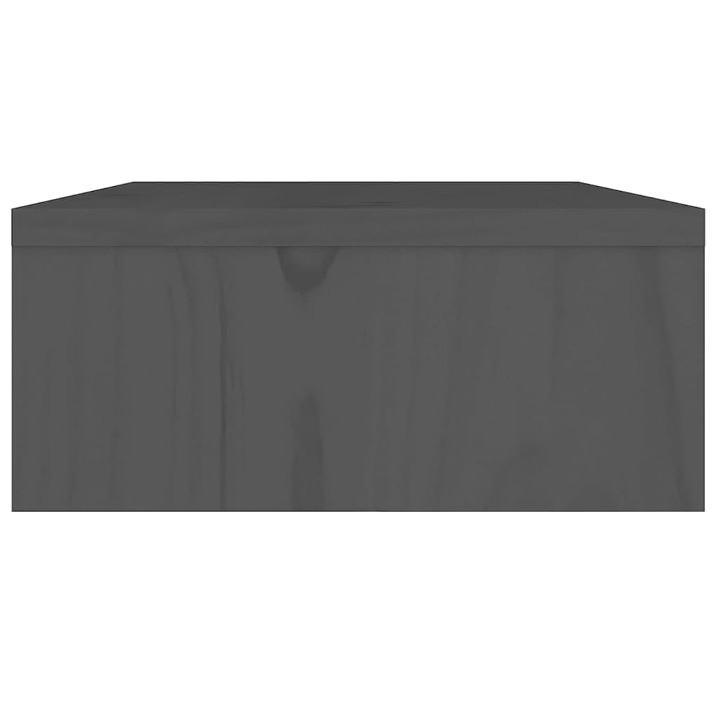 Monitorständer Grau 60x24x10,5 cm Massivholz Kiefer