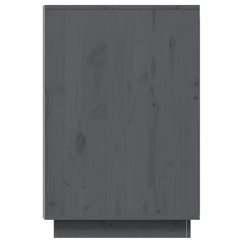 Schreibtisch Grau 140x50x75 cm Massivholz Kiefer