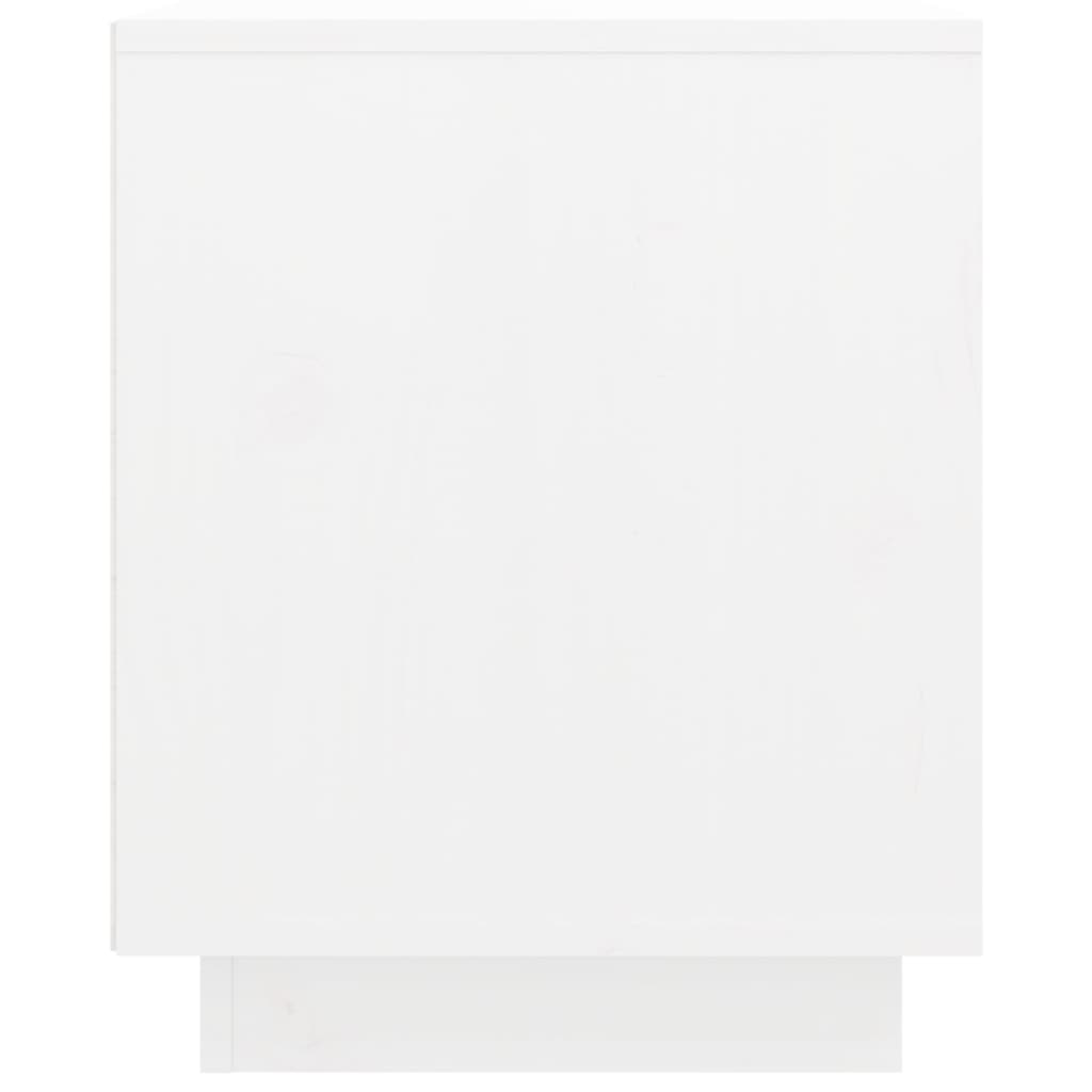 TV-Schrank Weiß 74x35x44 cm Massivholz Kiefer