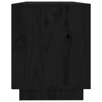 Thumbnail for TV-Schrank Schwarz 110,5x35x44 cm Massivholz Kiefer