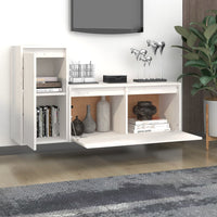 Thumbnail for TV-Schränke 2 Stk. Weiß Massivholz Kiefer
