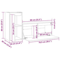 Thumbnail for TV-Schränke 2 Stk. Schwarz Massivholz Kiefer