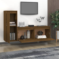 Thumbnail for TV-Schränke 2 Stk. Honigbraun Massivholz Kiefer