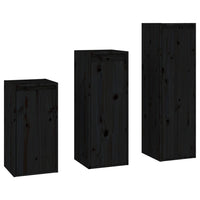 Thumbnail for TV-Schränke 3 Stk. Schwarz Massivholz Kiefer