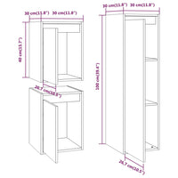 Thumbnail for TV-Schränke 3 Stk. Weiß Massivholz Kiefer