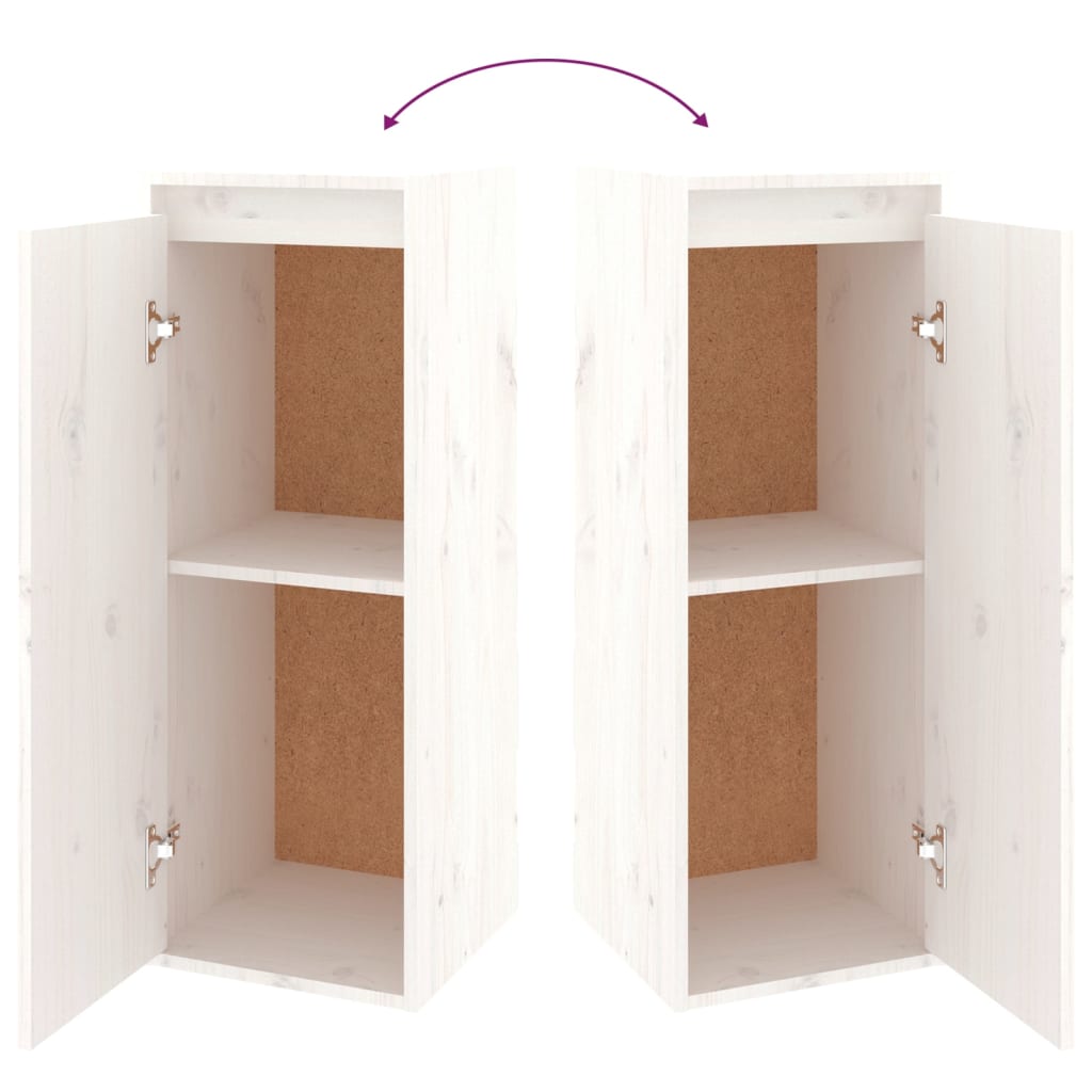 TV-Schränke 4 Stk. Weiß Massivholz Kiefer