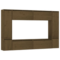 Thumbnail for TV-Schränke 8 Stk. Honigbraun Massivholz Kiefer