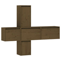 Thumbnail for TV-Schränke 5 Stk. Honigbraun Massivholz Kiefer