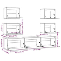 Thumbnail for TV-Schränke 7 Stk. Weiß Massivholz Kiefer