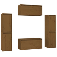 Thumbnail for TV-Schränke 6 Stk. Honigbraun Massivholz Kiefer