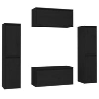 Thumbnail for TV-Schränke 6 Stk. Schwarz Massivholz Kiefer