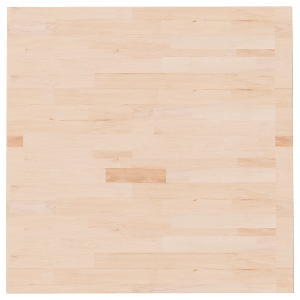 Tischplatte Quadratisch 80x80x2,5 cm Eichenholz Unbehandelt