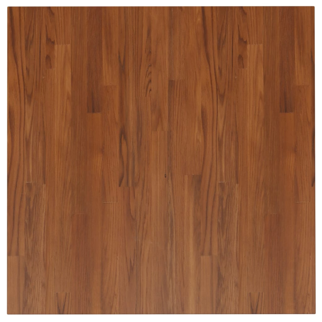 Tischplatte Quadratisch Dunkelbraun 80x80x2,5cm Eiche Behandelt