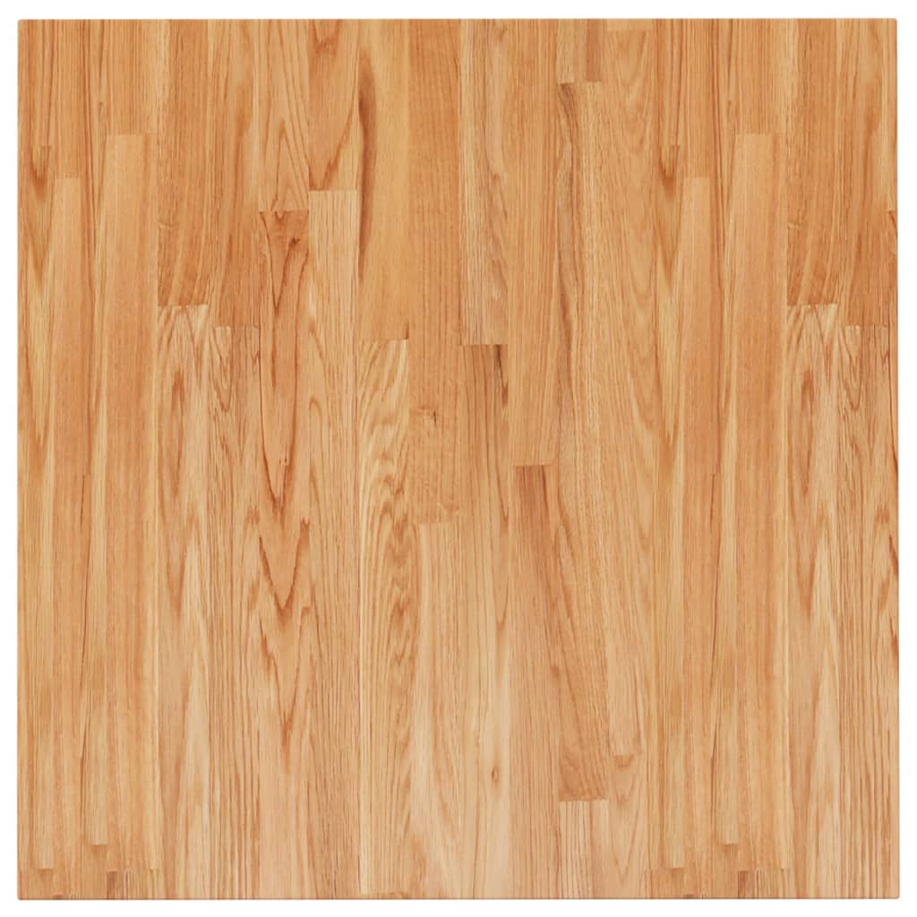 Tischplatte Quadratisch Hellbraun 70x70x4cm Behandelte Eiche