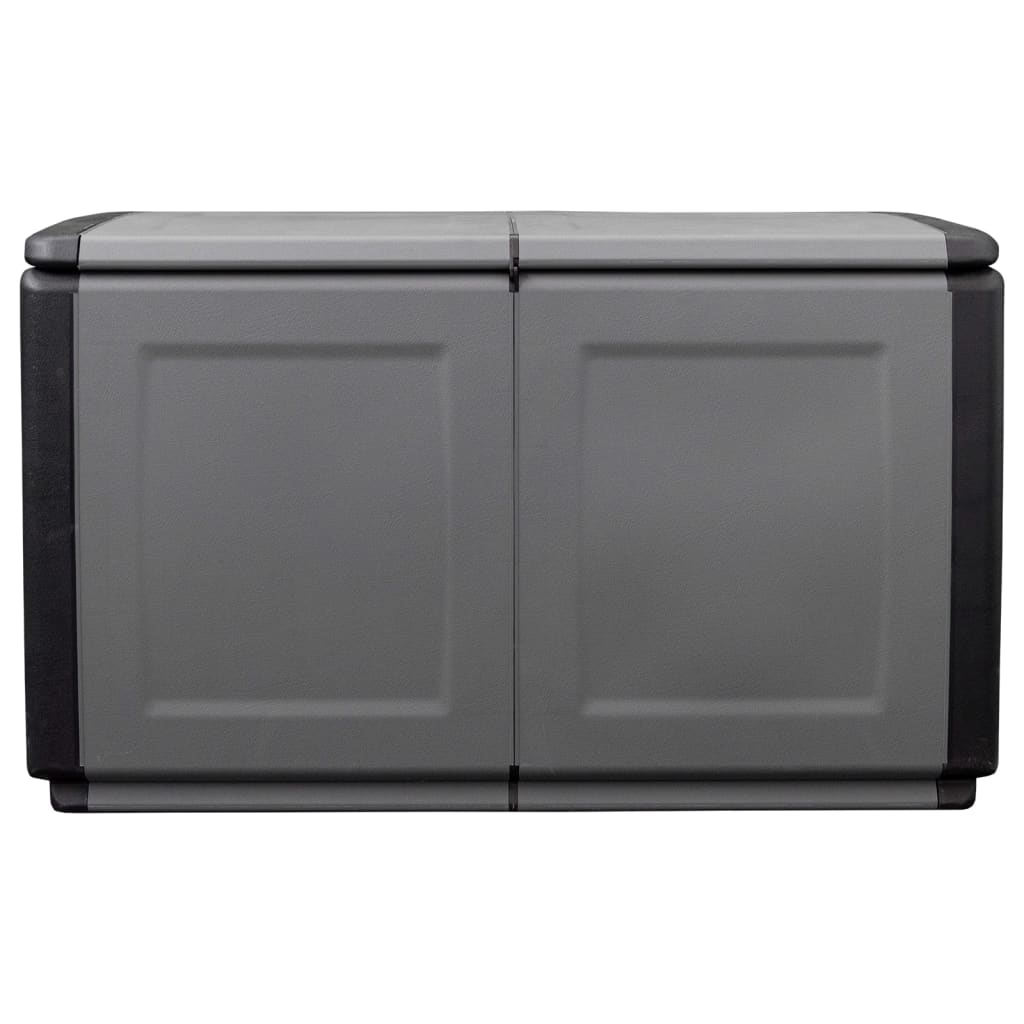 Garten-Aufbewahrungsbox 96x53x57 cm 230 L Dunkelgrau Schwarz