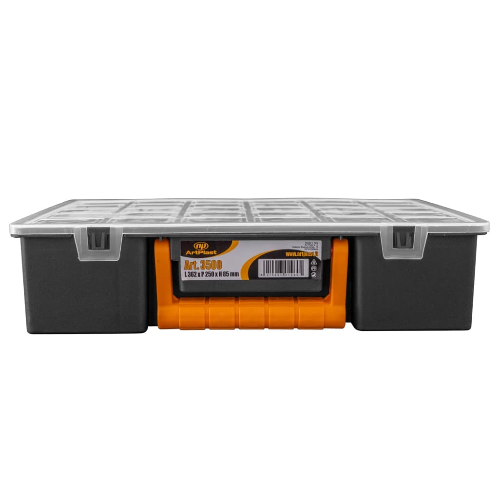 Sortimentskoffer 2 Stk. Abnehmbare Trennwände 360x250x85 mm PP