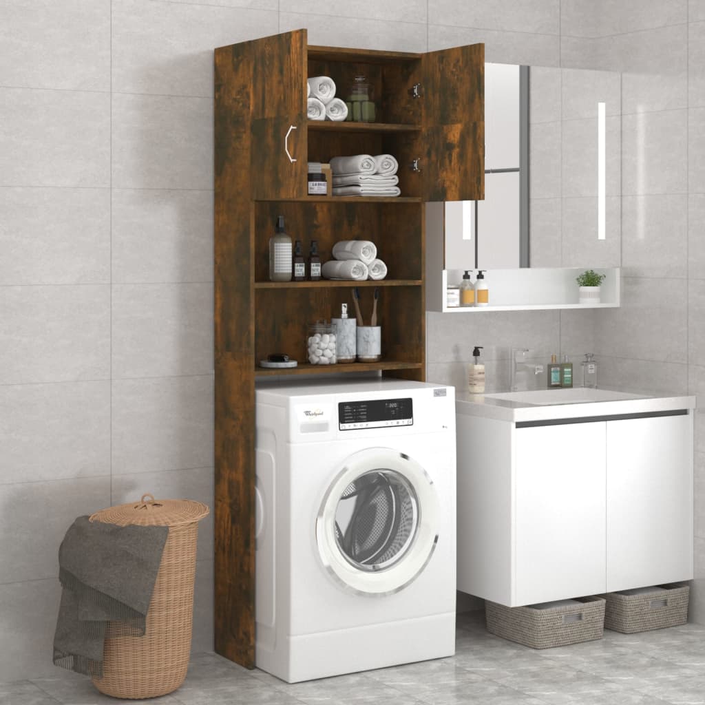 Badezimmerschrank Räuchereiche 64x25,5x190 cm