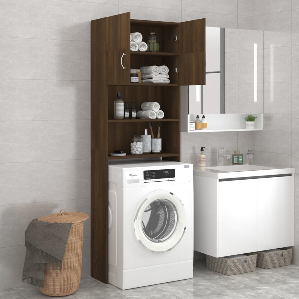 Badezimmerschrank Räuchereiche 64x25,5x190 cm