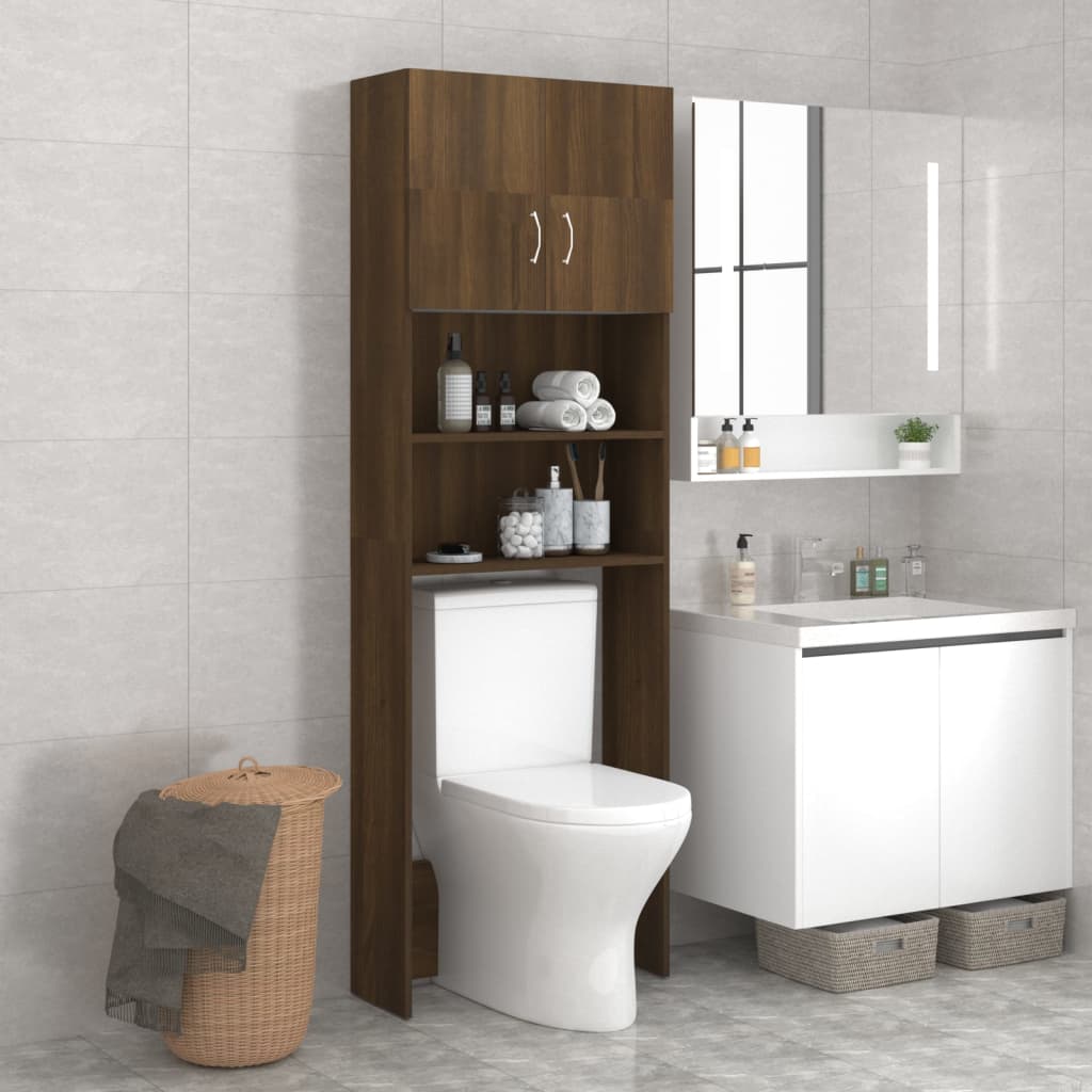 Badezimmerschrank Räuchereiche 64x25,5x190 cm