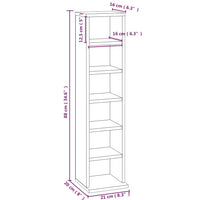 Thumbnail for CD-Regal Braun Eichen-Optik 21x20x88 cm Holzwerkstoff