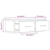 Thumbnail for Wandschrank Räuchereiche 60x26x18,5 cm Holzwerkstoff