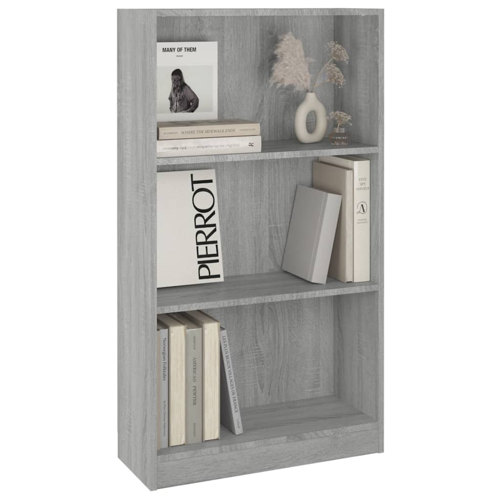 Bücherregal Grau Sonoma 60x24x109 cm Holzwerkstoff