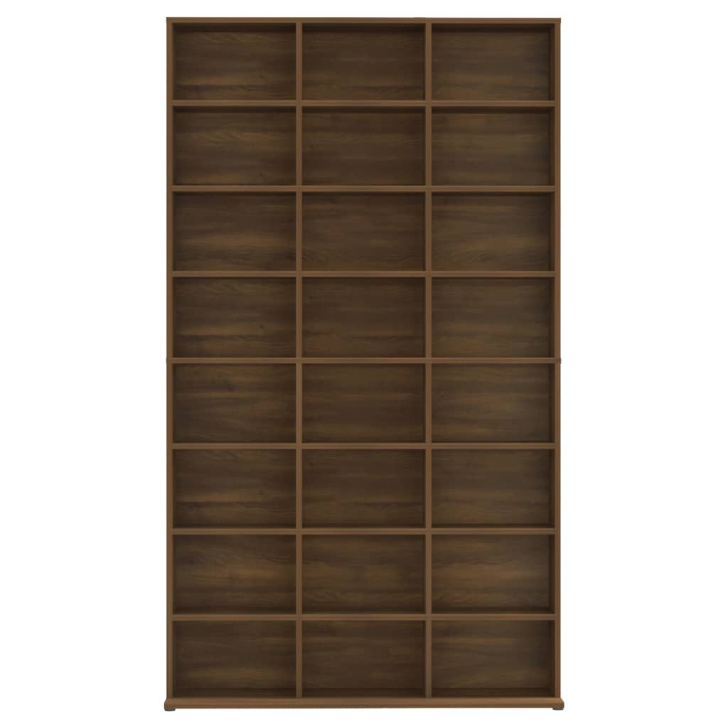 CD-Regal Braun Eichen-Optik 102x23x177,5 cm Holzwerkstoff