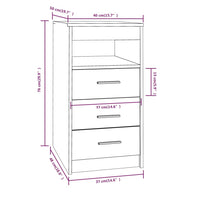 Thumbnail for Sideboard mit Schubladen Braun Eichen-Optik 40x50x76 cm