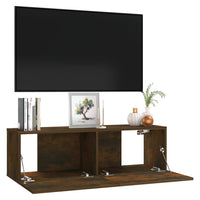 Thumbnail for TV-Wandschrank Räuchereiche 100x30x30 cm Holzwerkstoff