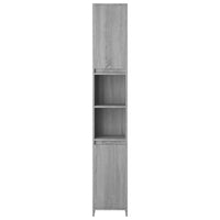 Thumbnail for Badezimmerschrank Grau Sonoma 30x30x183,5 cm Holzwerkstoff