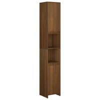 Thumbnail for Badezimmerschrank Braun Eiche 30x30x183,5 cm Holzwerkstoff