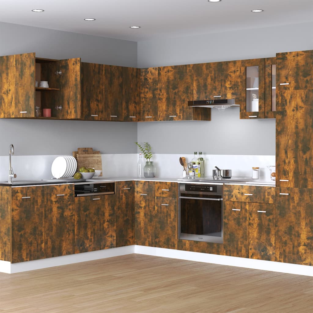 Hängeschrank Räuchereiche 60x31x60 cm Holzwerkstoff