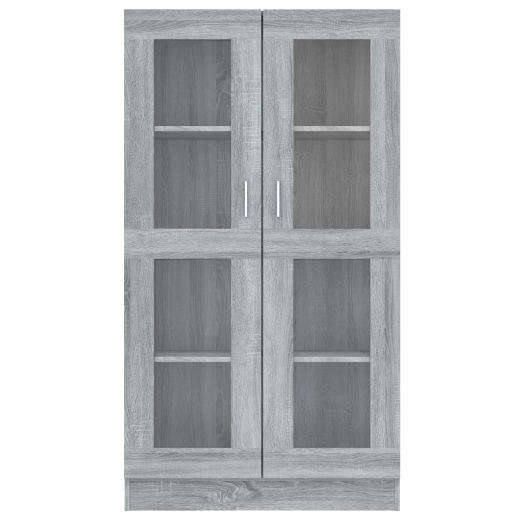 Vitrinenschrank Grau Sonoma 82,5x30,5x150 cm Holzwerkstoff