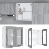 Thumbnail for Hängeschrank Glas Grau Sonoma 60x31x60 cm Holzwerkstoff