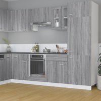 Thumbnail for Hängeschrank Glas Grau Sonoma 60x31x60 cm Holzwerkstoff