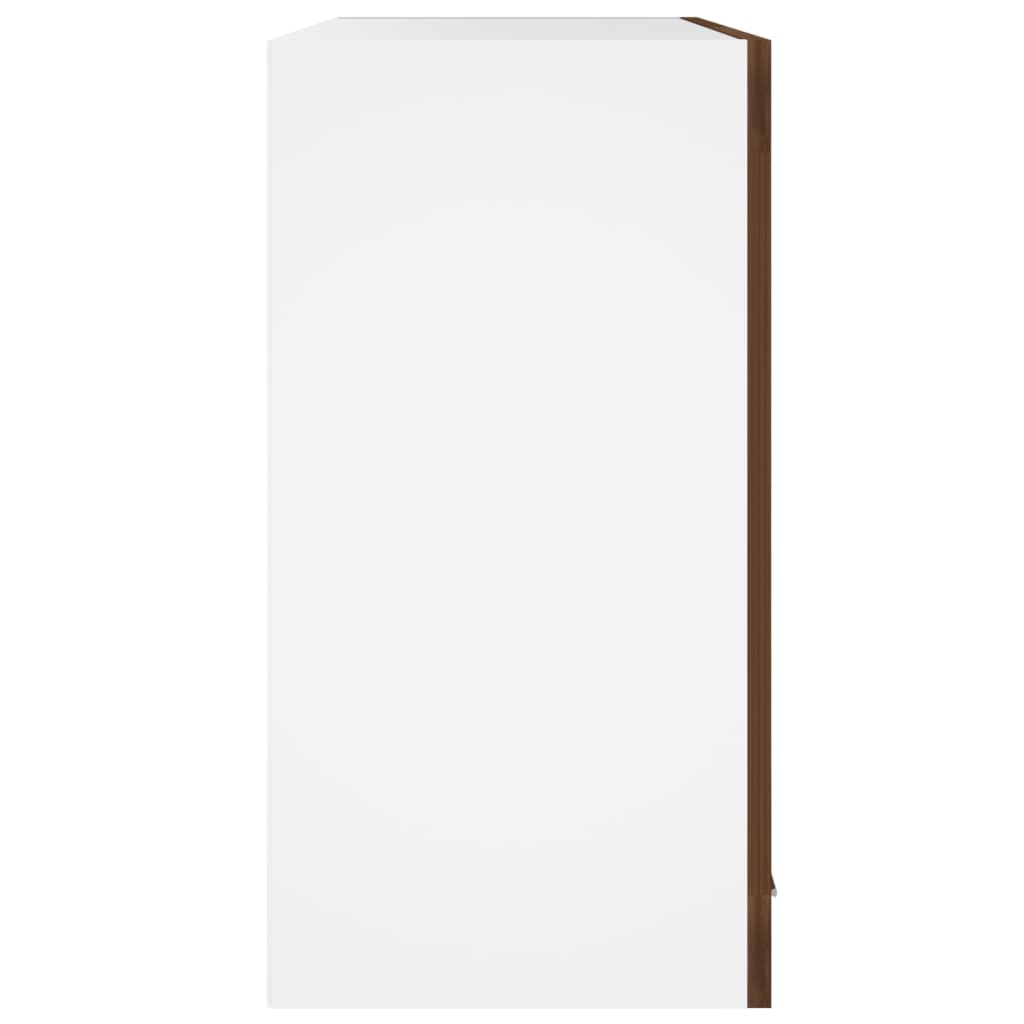Hängeschrank Glas Braun Eichen-Optik 60x31x60 cm Holzwerkstoff