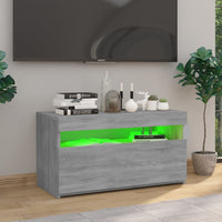 Thumbnail for TV-Schrank mit LED-Leuchten Grau Sonoma 75x35x40 cm
