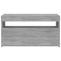 Thumbnail for TV-Schrank mit LED-Leuchten Grau Sonoma 75x35x40 cm