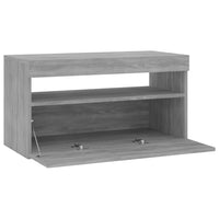 Thumbnail for TV-Schrank mit LED-Leuchten Grau Sonoma 75x35x40 cm