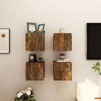 Thumbnail for TV-Wandschränke 4 Stk. Räuchereiche 30,5x30x30 cm