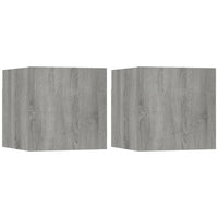 Thumbnail for TV-Wandschrank 2 Stk. Grau Sonoma 30,5x30x30 cm