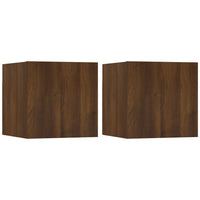 Thumbnail for TV-Wandschrank 2 Stk. Braun Eiche 30,5x30x30 cm