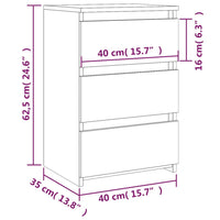 Thumbnail for Nachttische 2 Stk. Grau Sonoma 40x35x62,5 cm Holzwerkstoff