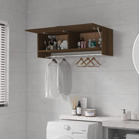 Thumbnail for Kleiderschrank Braun Eichen-Optik 100x32,5x35 cm Holzwerkstoff
