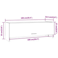 Thumbnail for Kleiderschrank Braun Eichen-Optik 100x32,5x35 cm Holzwerkstoff