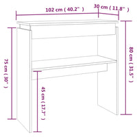 Thumbnail for Konsolentisch Braun Eichen-Optik 102x30x80 cm Holzwerkstoff
