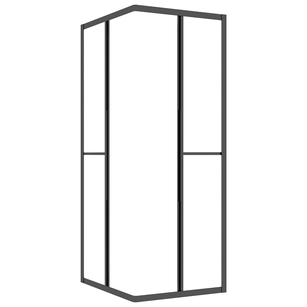 Duschkabine Matt ESG 90x70x180 cm Schwarz