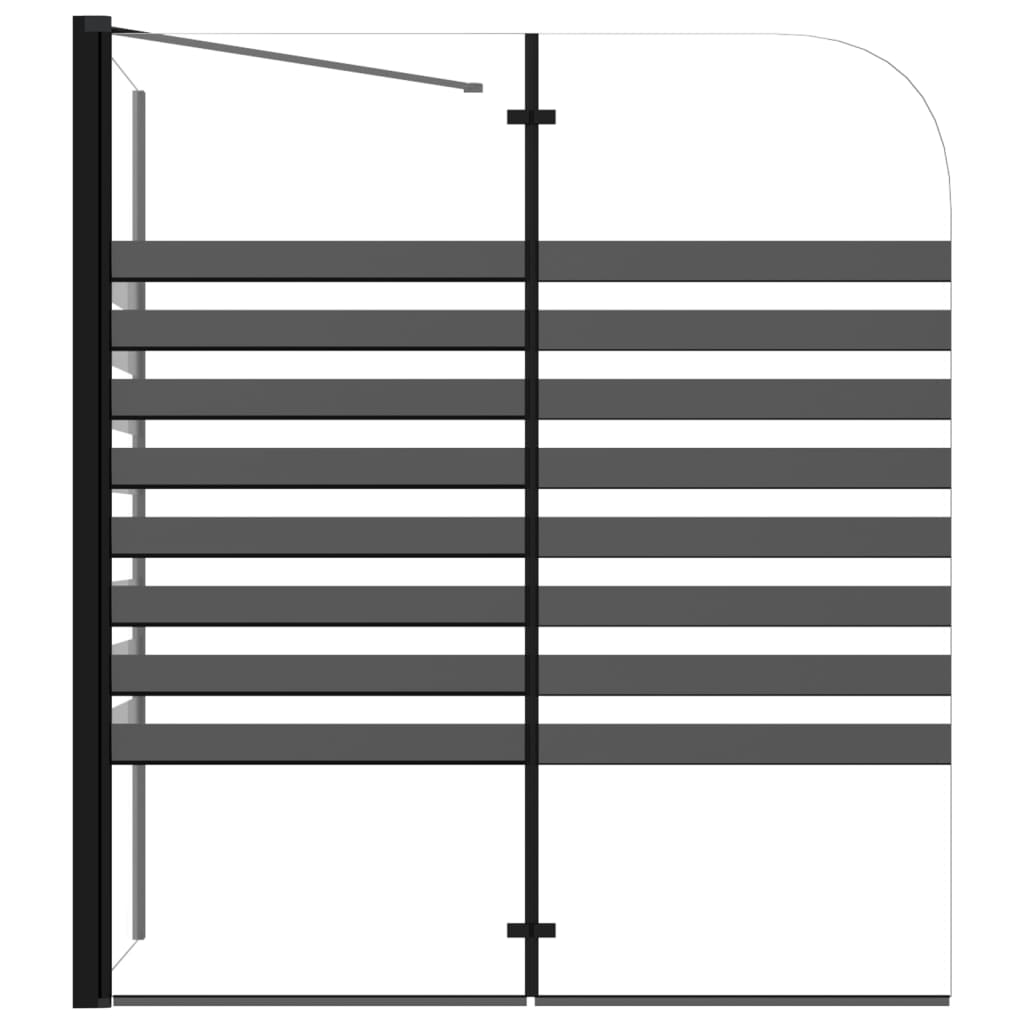 Duschabtrennung Gestreift 120x68x130 cm Hartglas