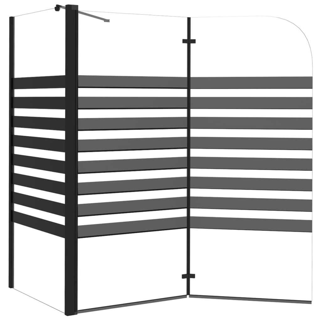 Duschabtrennung Gestreift 120x68x130 cm Hartglas